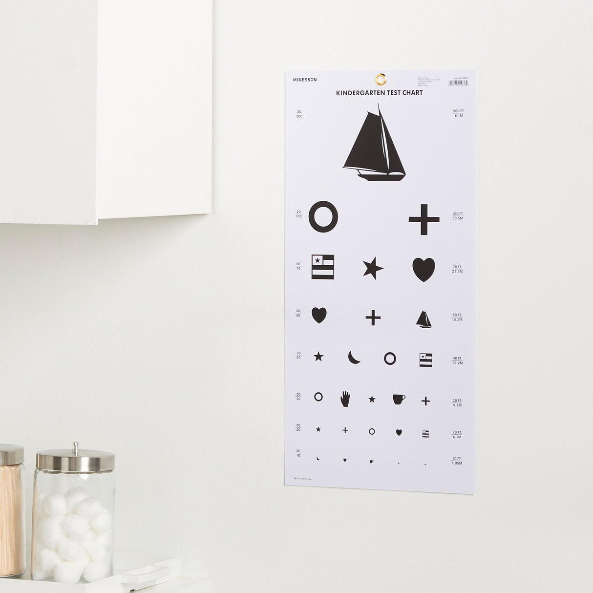 Preschool Eye Test Chart McKesson 20 Foot Distance Acuity Test - BeHope