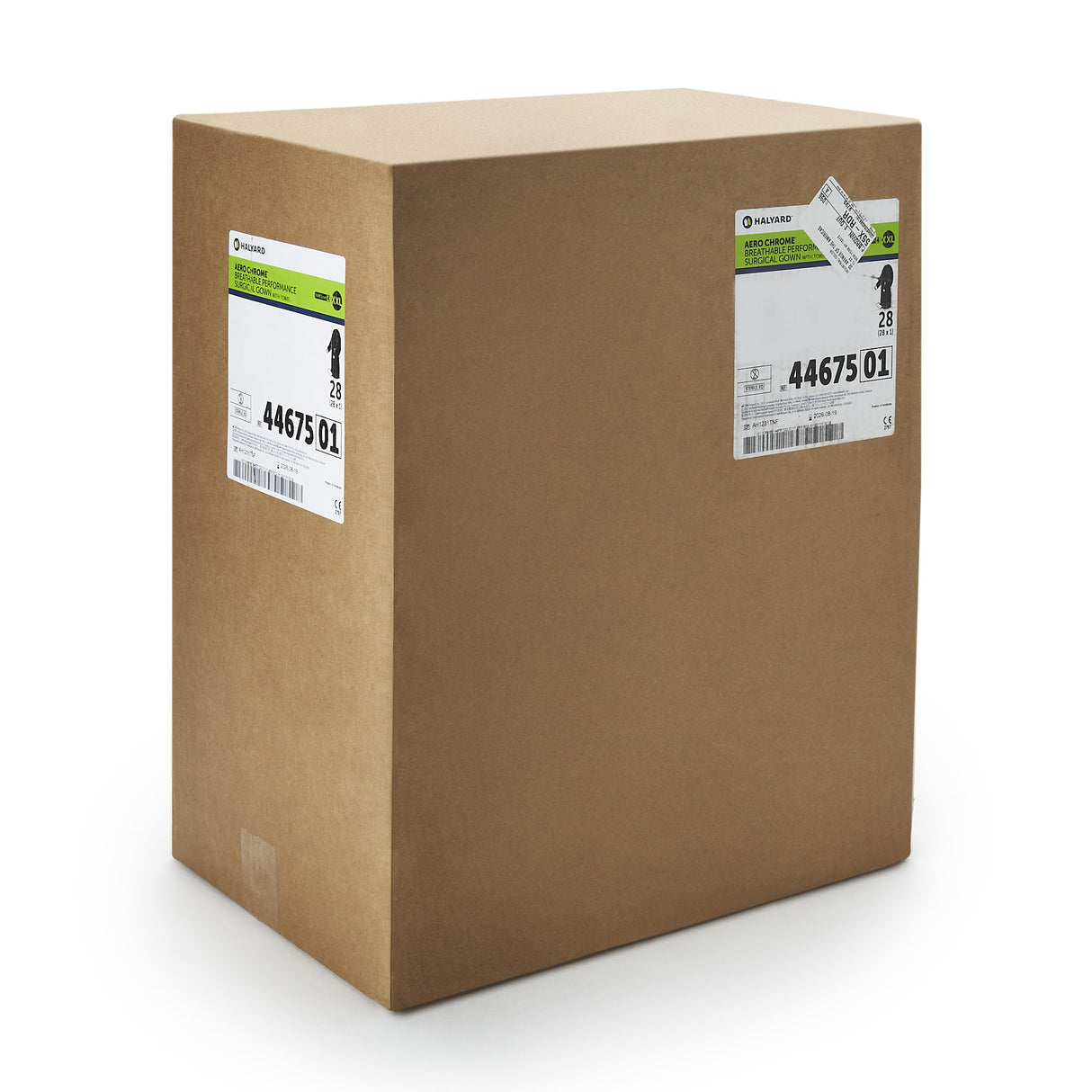 Surgical Gown with Towel Aero Chrome 2X-Large Silver Sterile AAMI Level 4 Disposable - BeHope