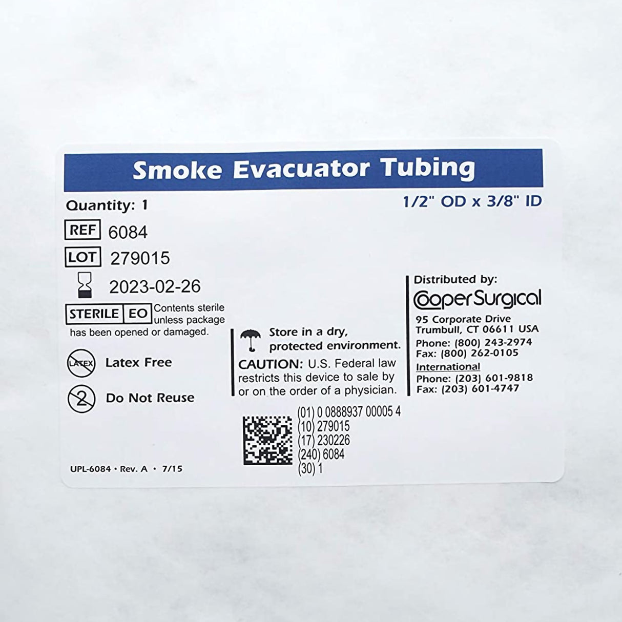 Tubing Set Cooper Surgical 3/8 ID X 1/2 OD Inch, 6 Foot L, with 3/16 ID X 1/4 OD Inch, 9 Foot L DSE Tube - BeHope