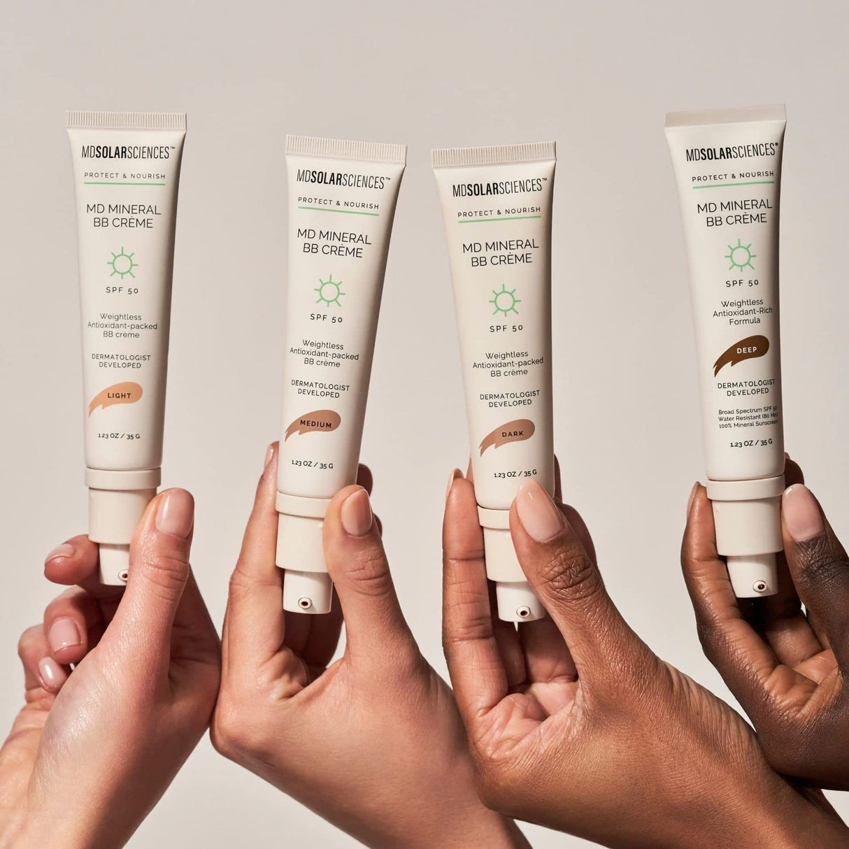 Makeup with Sunscreen MDSolarsciences™ MD Mineral BB Crème SPF 50 Cream 1.23 oz. Tube - BeHope