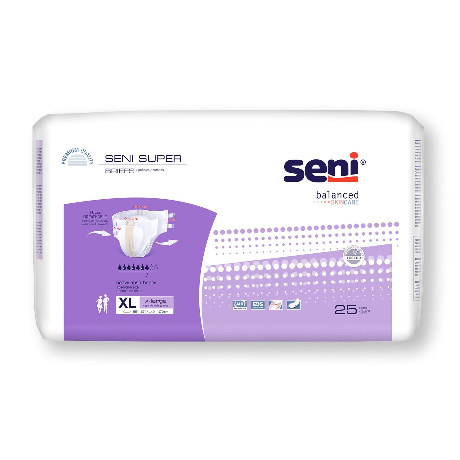 Unisex Adult Incontinence Brief Seni® Super X-Large Disposable Heavy Absorbency - BeHope
