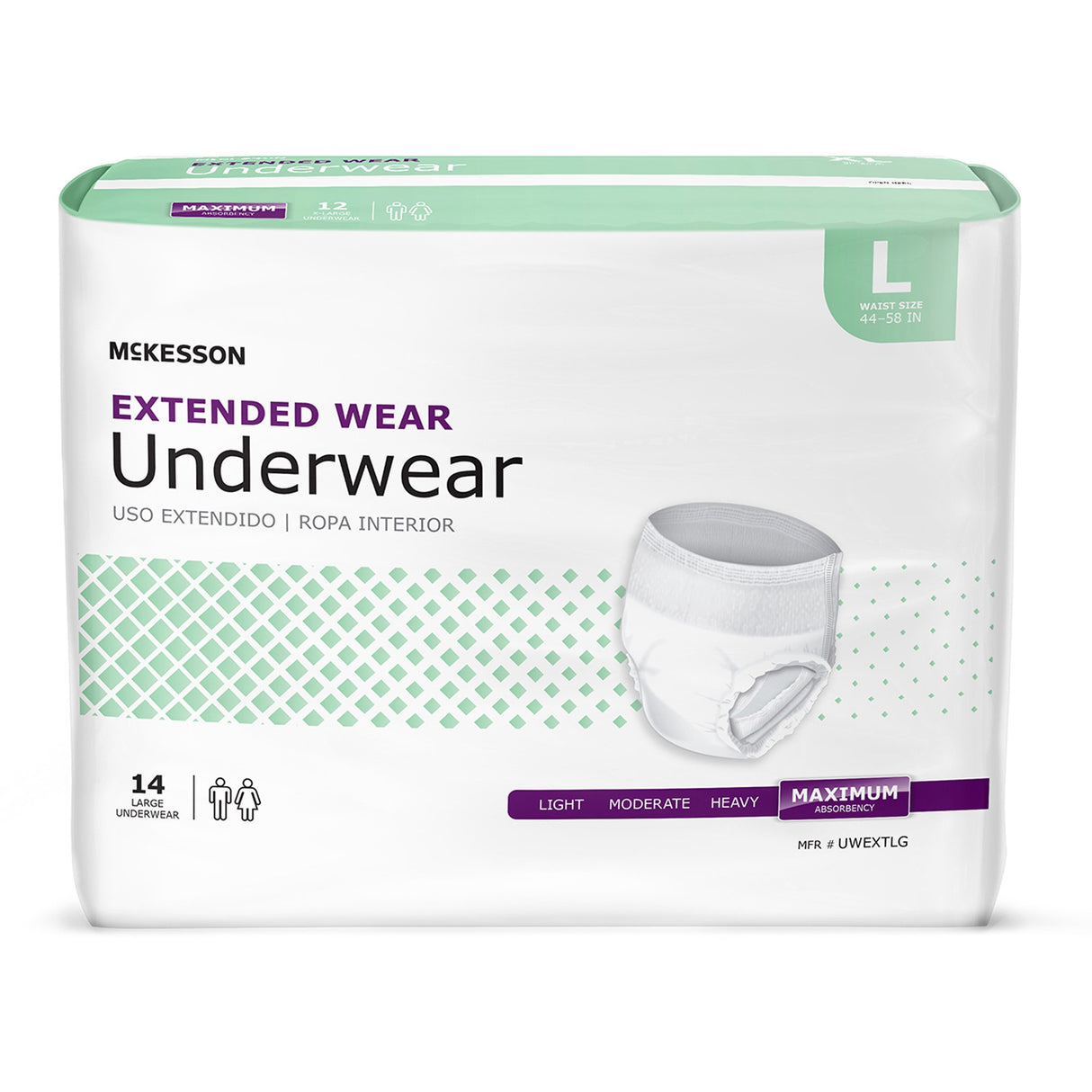 Unisex Adult Absorbent Underwear McKesson Pull On with Tear Away Seams Large Disposable Heavy Absorbency - BeHope