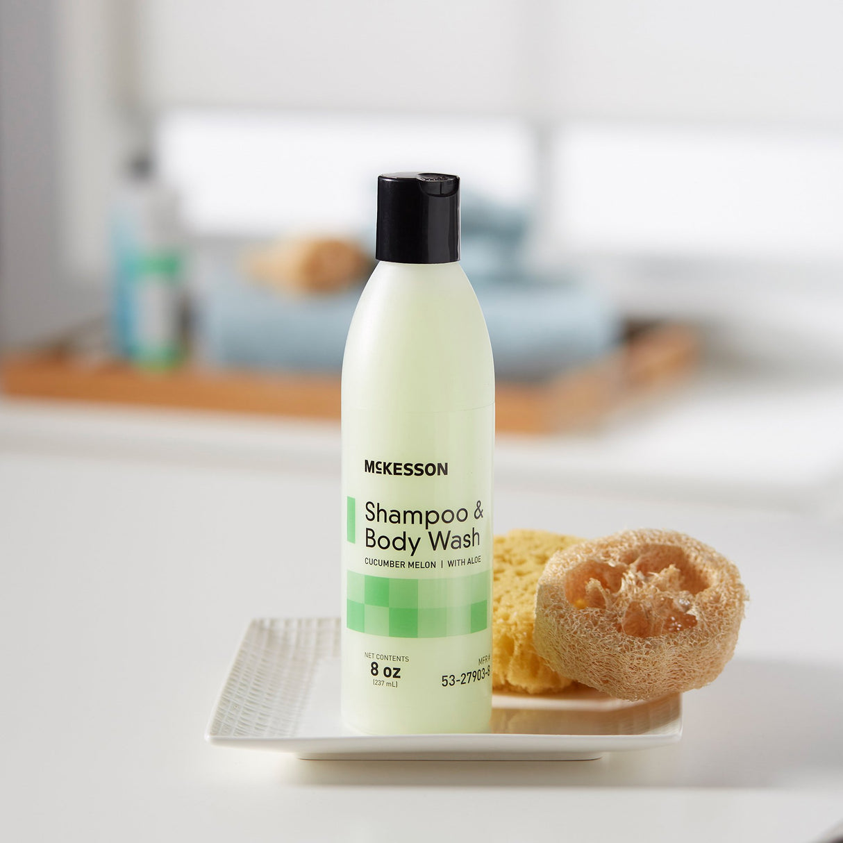 Shampoo and Body Wash McKesson 8 oz. Flip Top Bottle Cucumber Melon Scent - BeHope