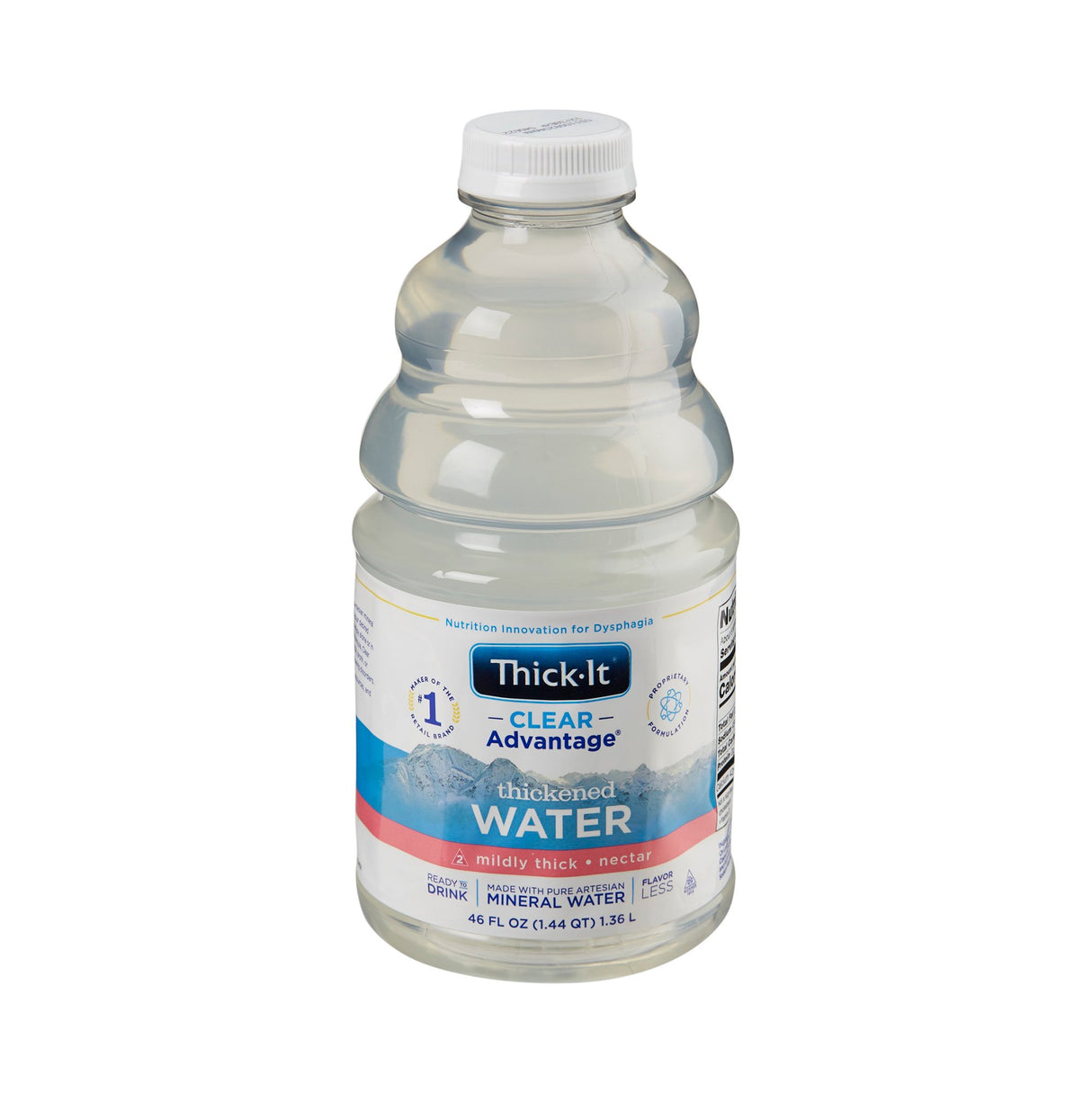 Thickened Water Thick-It® Clear Advantage® 46 oz. Bottle Unflavored Liquid IDDSI Level 2 Mildly Thick - BeHope