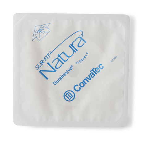 Ostomy Barrier Sur-Fit Natura® Trim to Fit, Extended Wear Durahesive® Adhesive 45 mm Flange Hydrocolloid 1 to 1-1/4 Inch Opening 4 X 4 Inch - BeHope