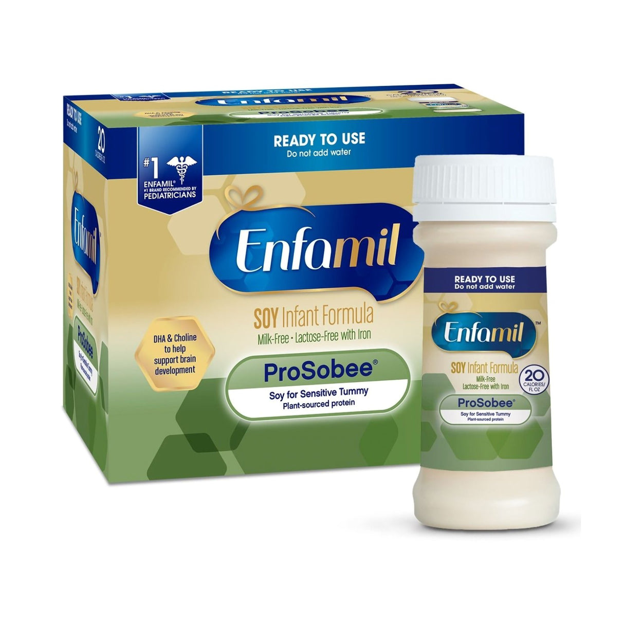 Infant Formula Enfamil® ProSobee® Unflavored 2 oz. Nursette Bottle Liquid Soy Lactose Intolerance - BeHope