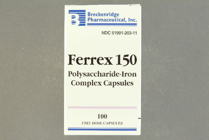 Mineral Supplement Ferrex® Polysaccharide / Iron 150 mg Strength Capsule 100 per Box - BeHope