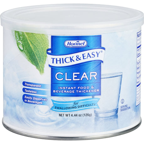 Food and Beverage Thickener Thick & Easy® Clear 4.4 oz. Canister Unflavored Powder IDDSI Level 2 Mildly Thick - BeHope