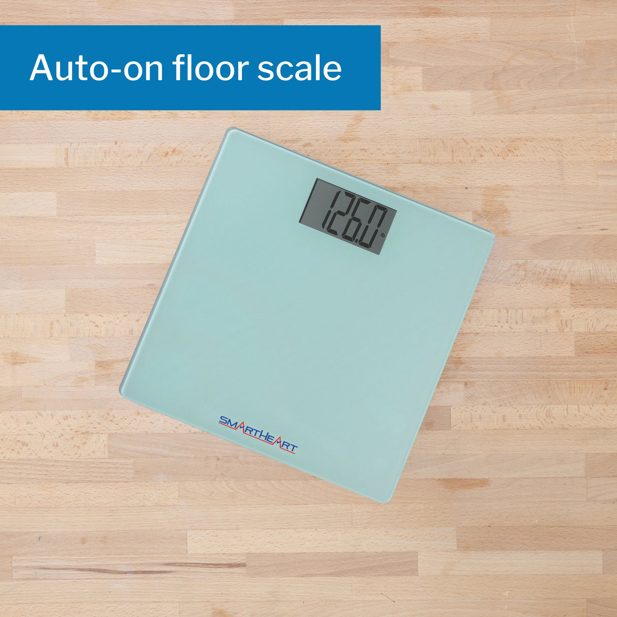 Floor Scale SmartHeart Digital Display 438 lbs. / 199 kg Capacity Gray Battery Operated - BeHope