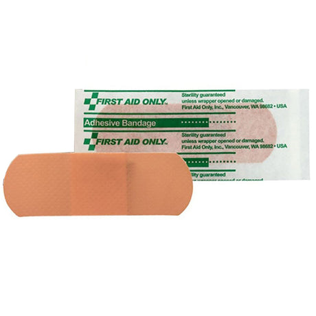 Adhesive Strip First Aid Only® Plastic Tan 1 X 3 Inch Sterile - BeHope