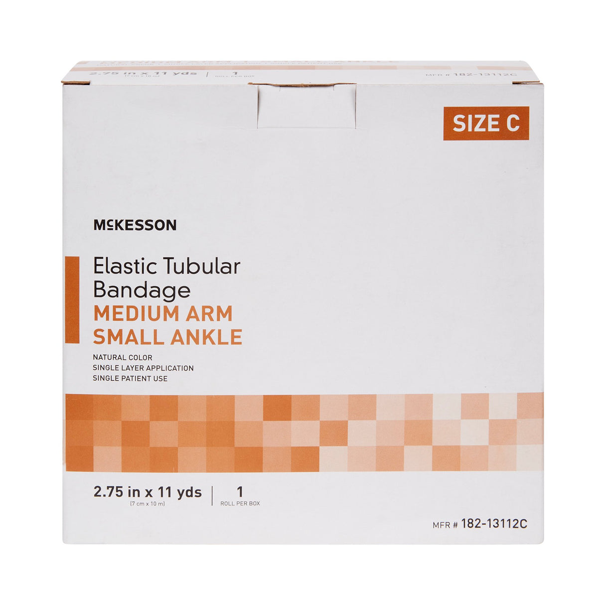 Elastic Tubular Support Bandage McKesson Spandagrip™ 2-3/4 Inch X 11 Yard Medium Arm / Small Ankle Pull On Natural NonSterile Size C Standard Compression - BeHope