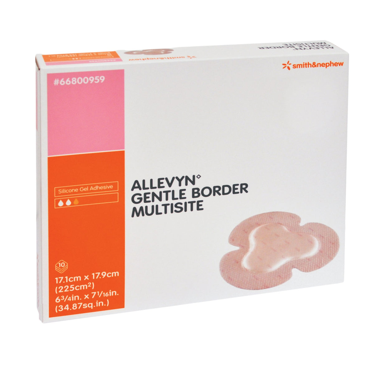 Foam Dressing Allevyn Gentle Border 6-3/4 X 7-5/8 Inch With Border Film Backing Silicone Gel Adhesive Multisite Sterile - BeHope