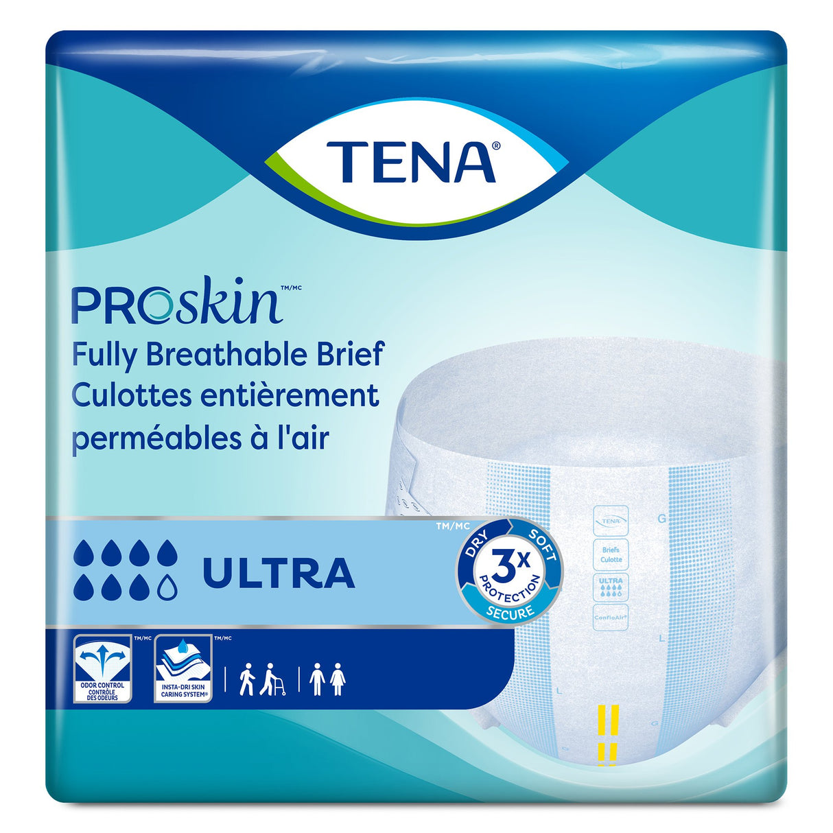Unisex Adult Incontinence Brief TENA ProSkin™ Ultra X-Large Disposable Heavy Absorbency - BeHope