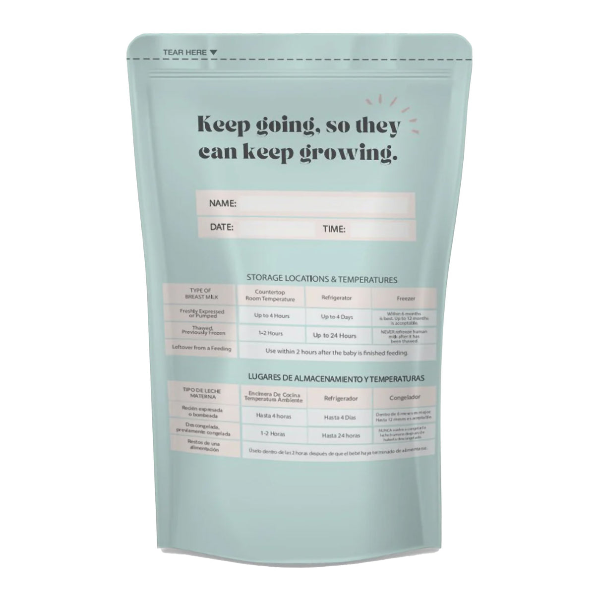 Breast Milk Storage Bag Zomee 8 oz. Food Grade Plastic - BeHope