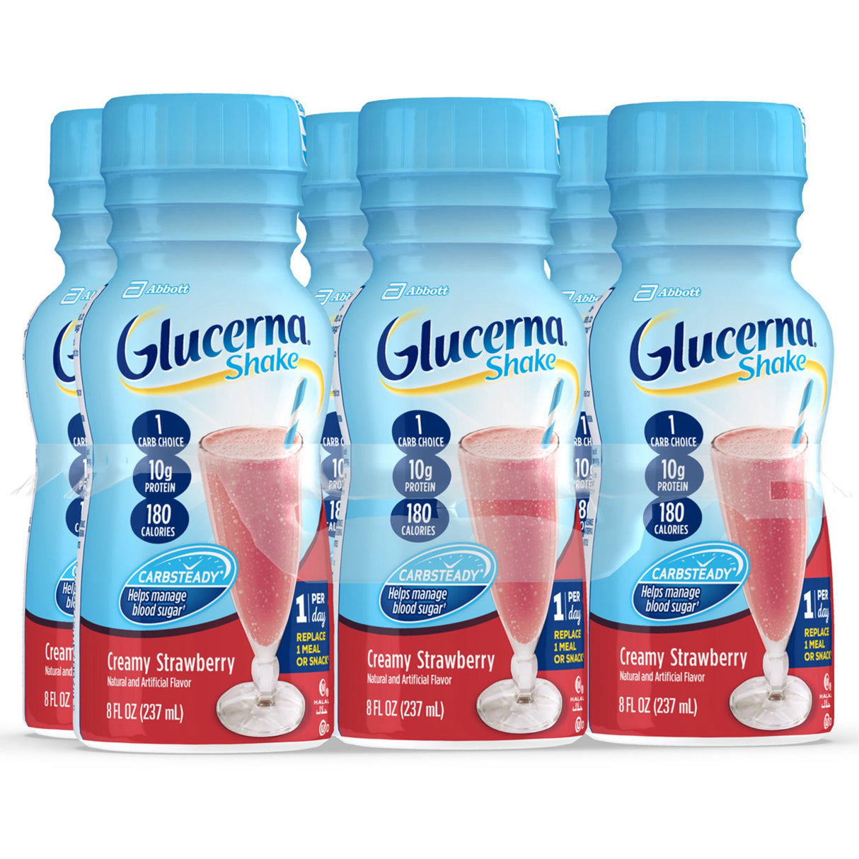 Oral Supplement Glucerna® Original Shake Creamy Strawberry Flavor Liquid 8 oz. Bottle - BeHope