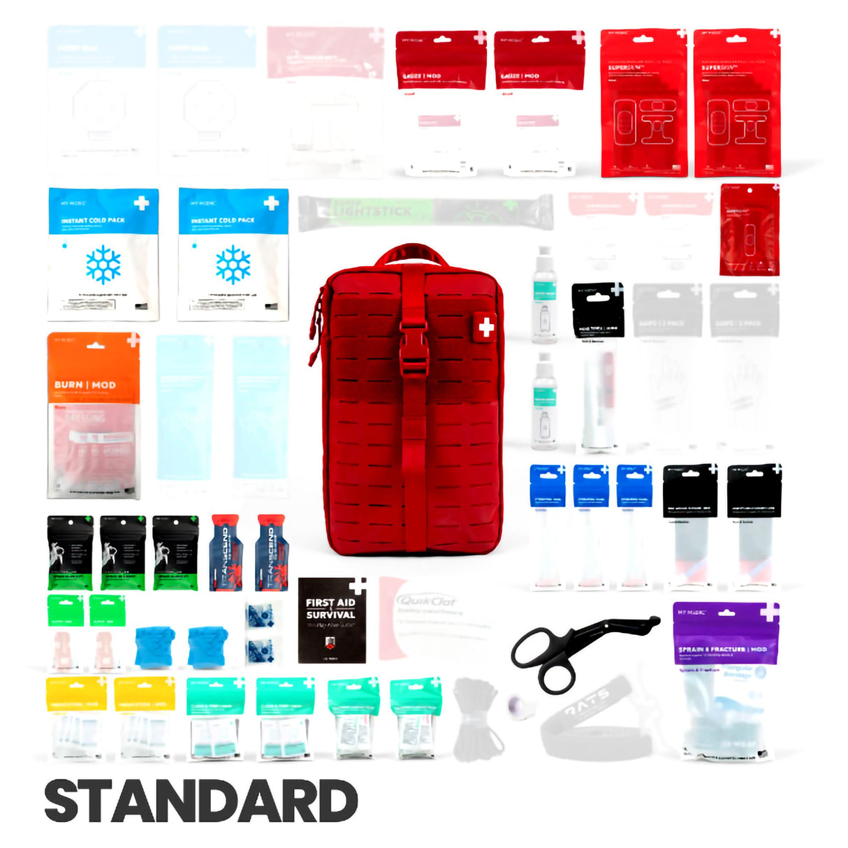 First Aid Kit My Medic™ MYFAK Standard Red Nylon Bag - BeHope