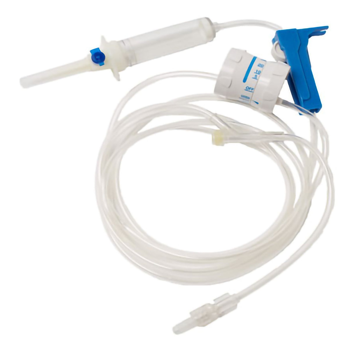 Primary IV Administration Set TrueCare™ Gravity 1 Port 20 Drops / mL Drip Rate 15 Micron Filter 92 Inch Tubing Solution Flow Regulator - BeHope