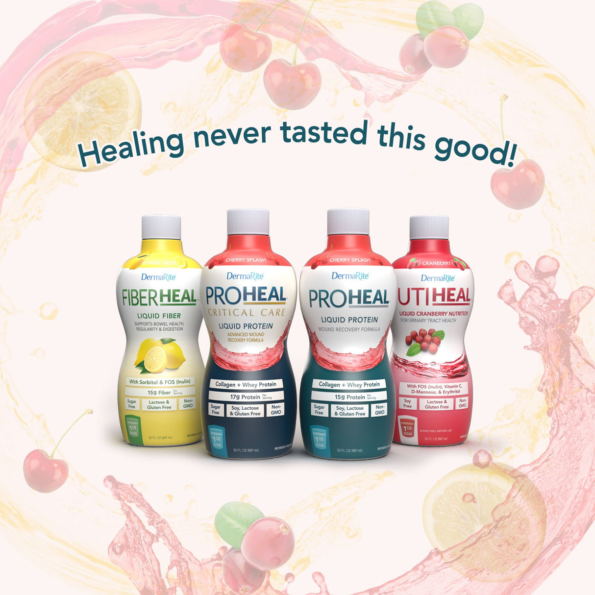 Oral Supplement ProHeal™ Critical Care Cherry Splash Flavor Liquid 30 oz. Bottle - BeHope