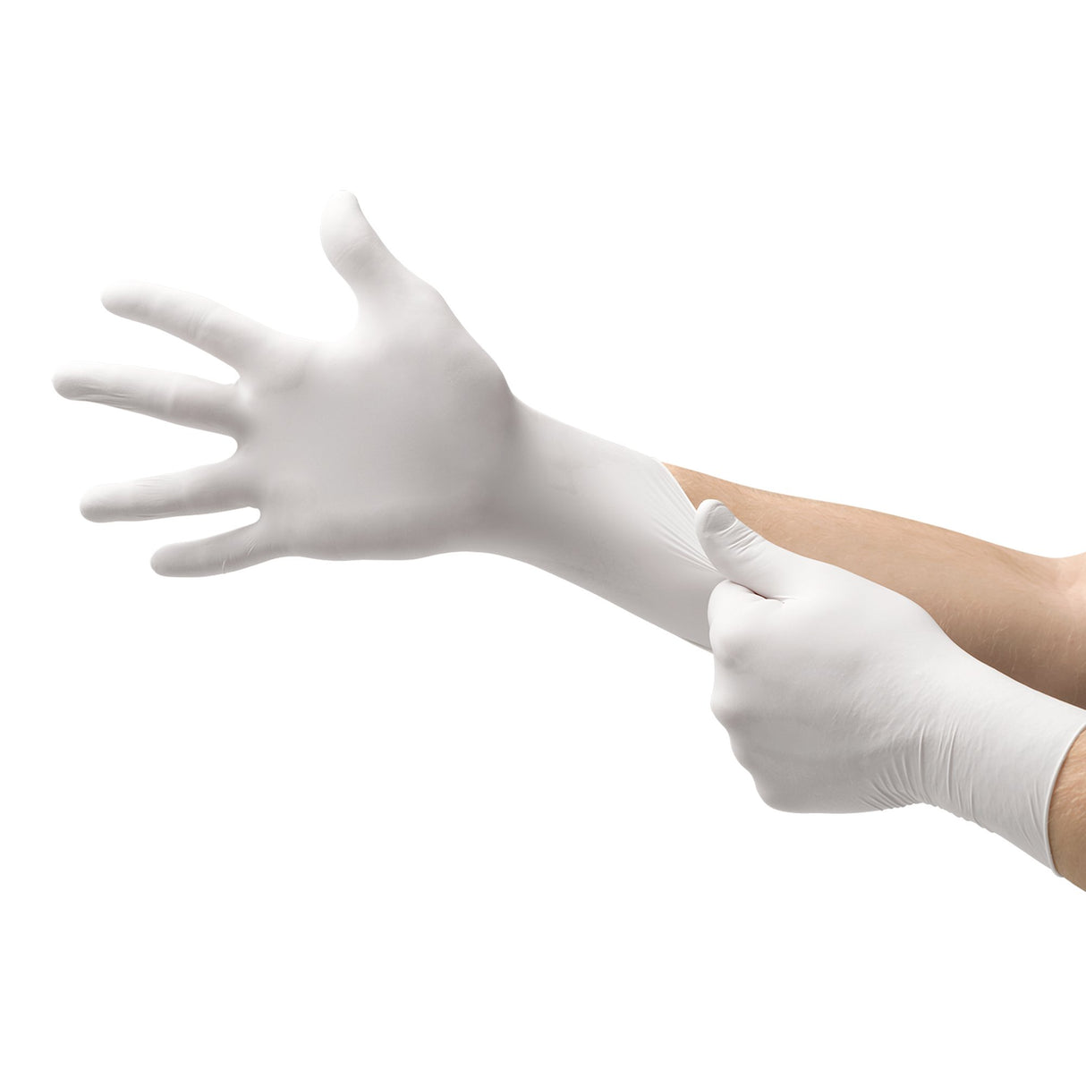 Exam Glove Soft White Nitrile* Small NonSterile Nitrile Standard Cuff Length Textured Fingertips White Not Rated - BeHope