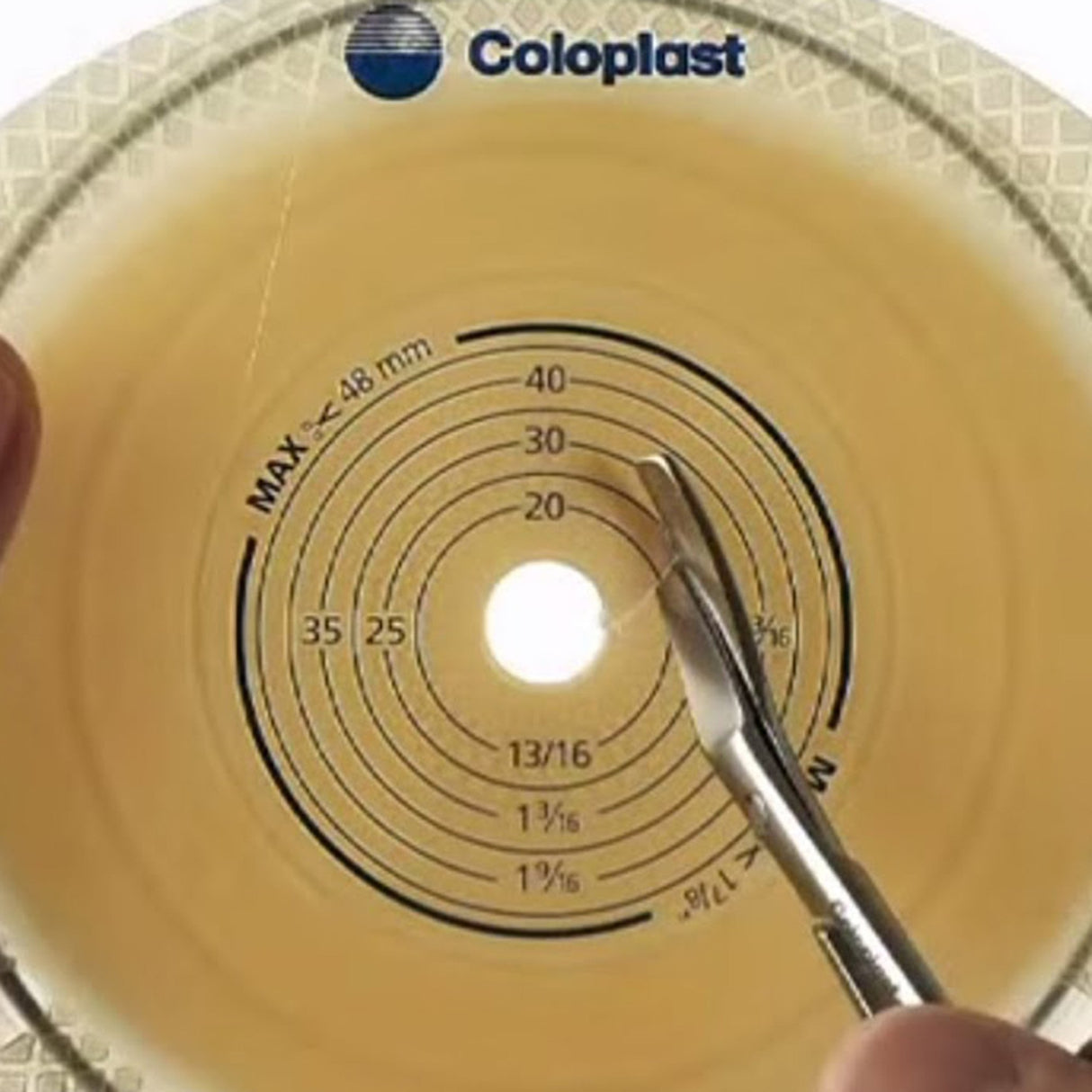 Ostomy Barrier Sensura® Flex Trim to Fit, Standard Wear Double Layer Adhesive 50 mm Flange Red Code System 3/8 to 1-7/8 Inch Opening - BeHope