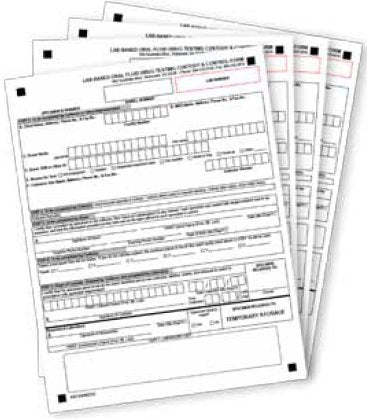 Urine 2 Part Result Form Photocopy Template 8-1/2 X 11 Inch - BeHope