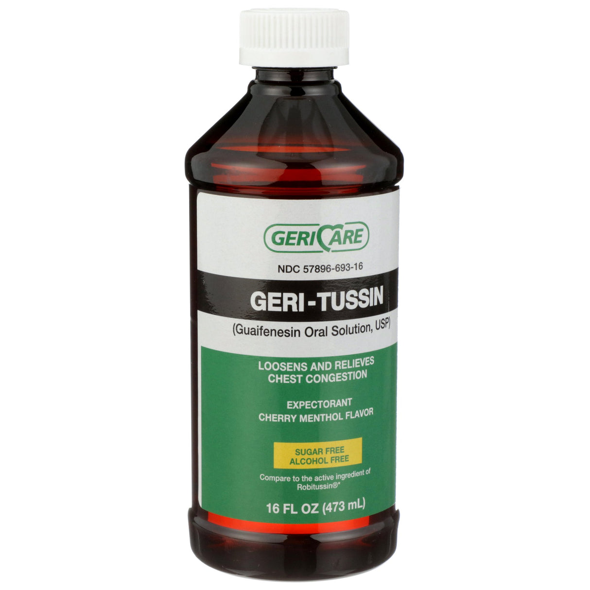 Cold and Cough Relief Geri-Care® 100 mg / 5 mL Strength Liquid 16 oz. - BeHope