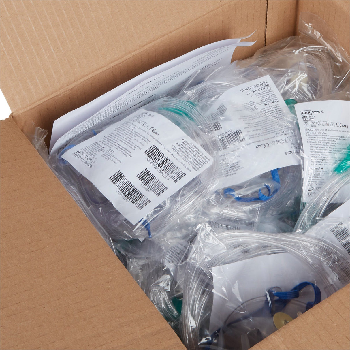 NonRebreather Oxygen Mask McKesson Elongated Style Pediatric Adjustable Head Strap - BeHope