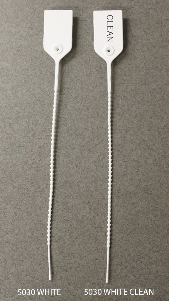 Tamper Evident Seal Pull-Tight Loks UnNumbered White Plastic 9 Inch - BeHope