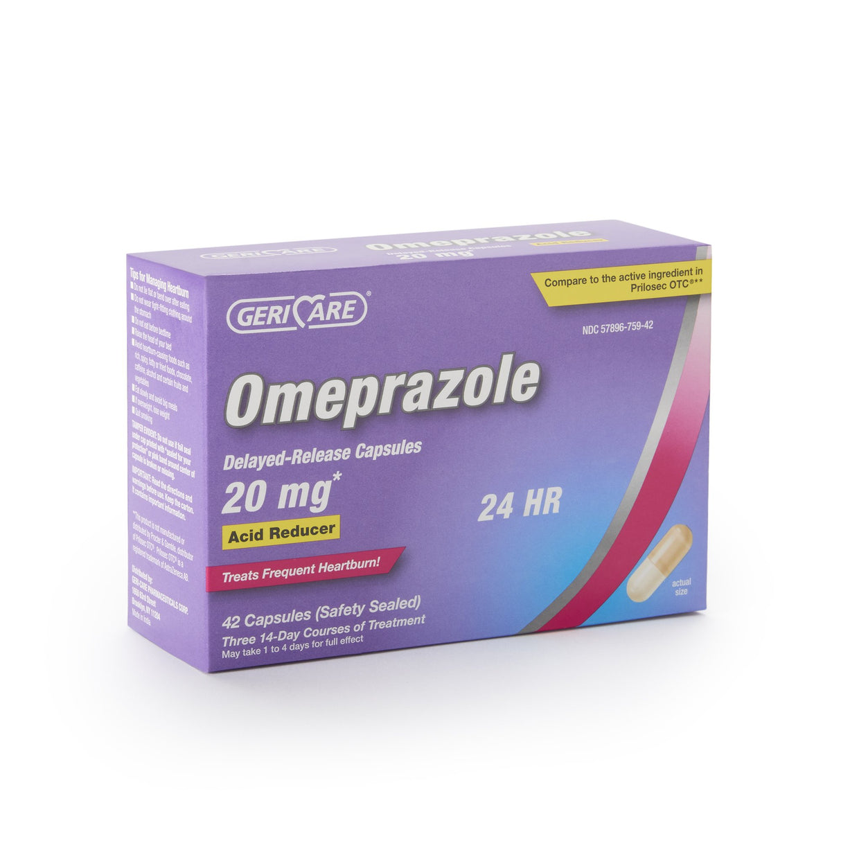 Geri-care® Omeprazole Delayed Release Acid Reducer Capsules - BeHope