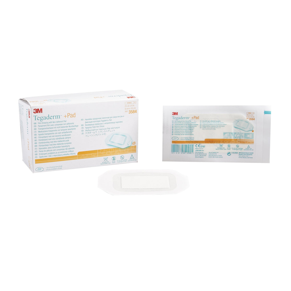 Transparent Film Dressing with Pad 3M™ Tegaderm™ 2-3/8 X 4 Inch Frame Style Delivery Rectangle Sterile - BeHope