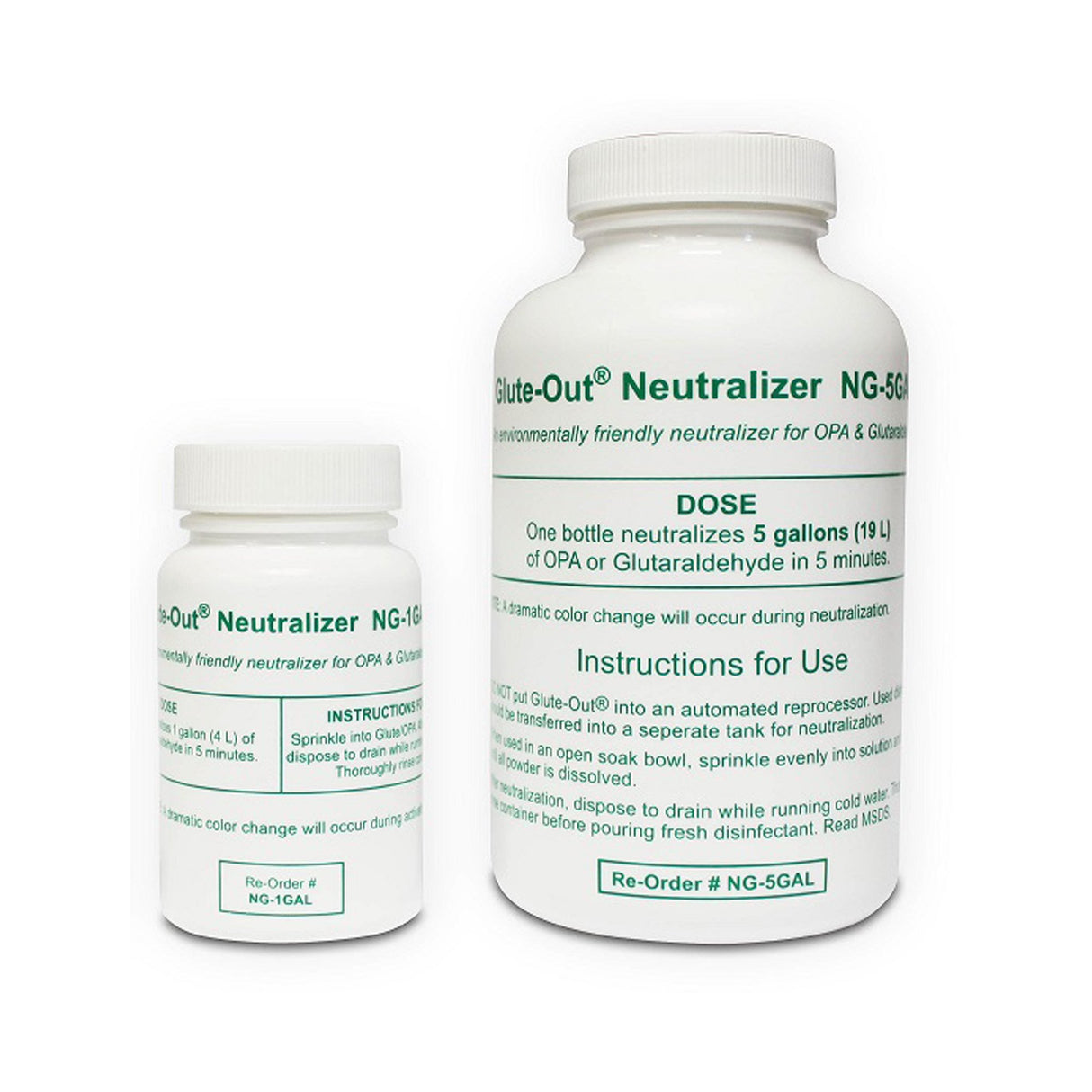 OPA / Glutaraldehyde Neutralizer Glute-Out® RTU Powder 2 oz. Bottle Single Use - BeHope