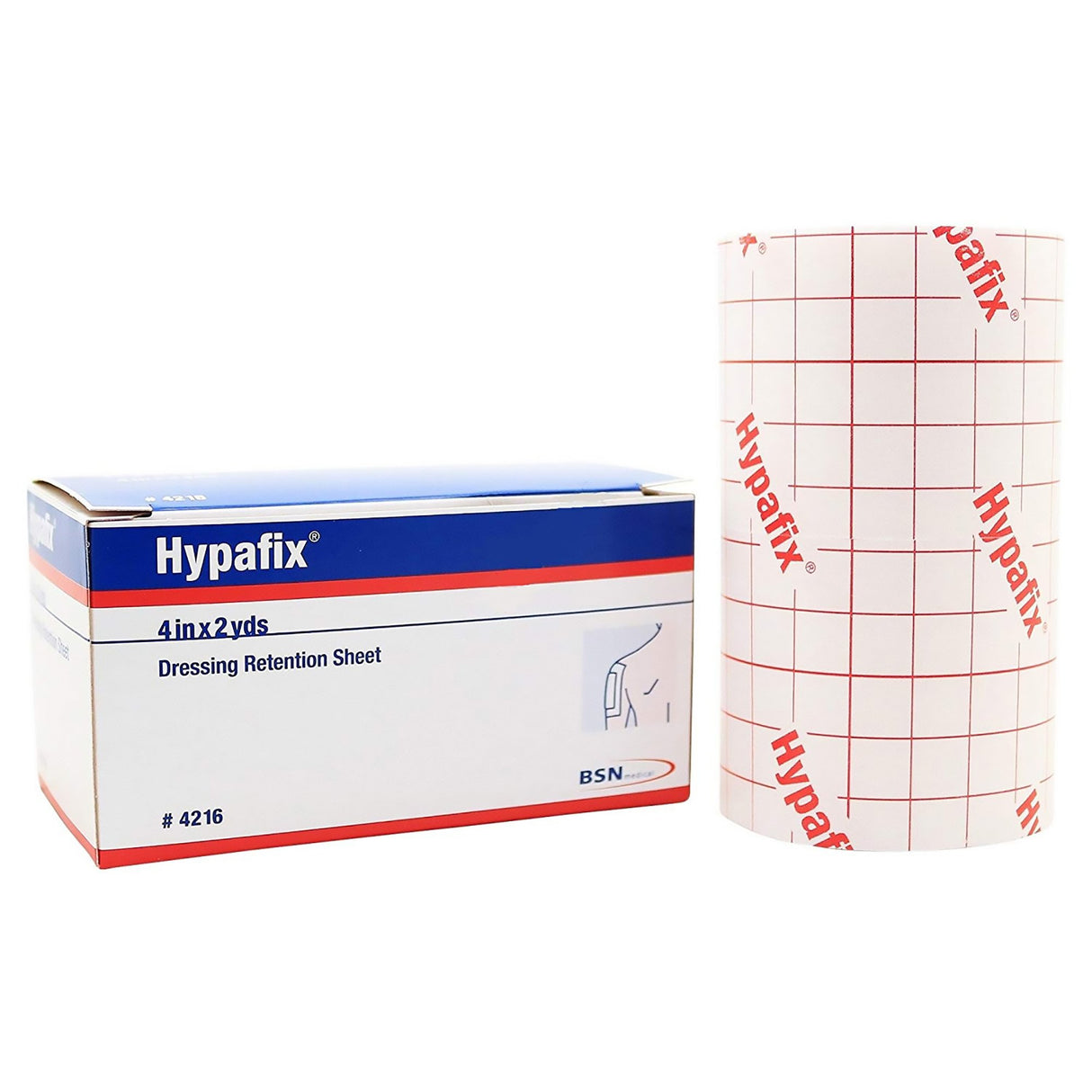 Dressing Retention Tape with Liner Hypafix® White 4 Inch X 2 Yard Nonwoven Polyester NonSterile - BeHope