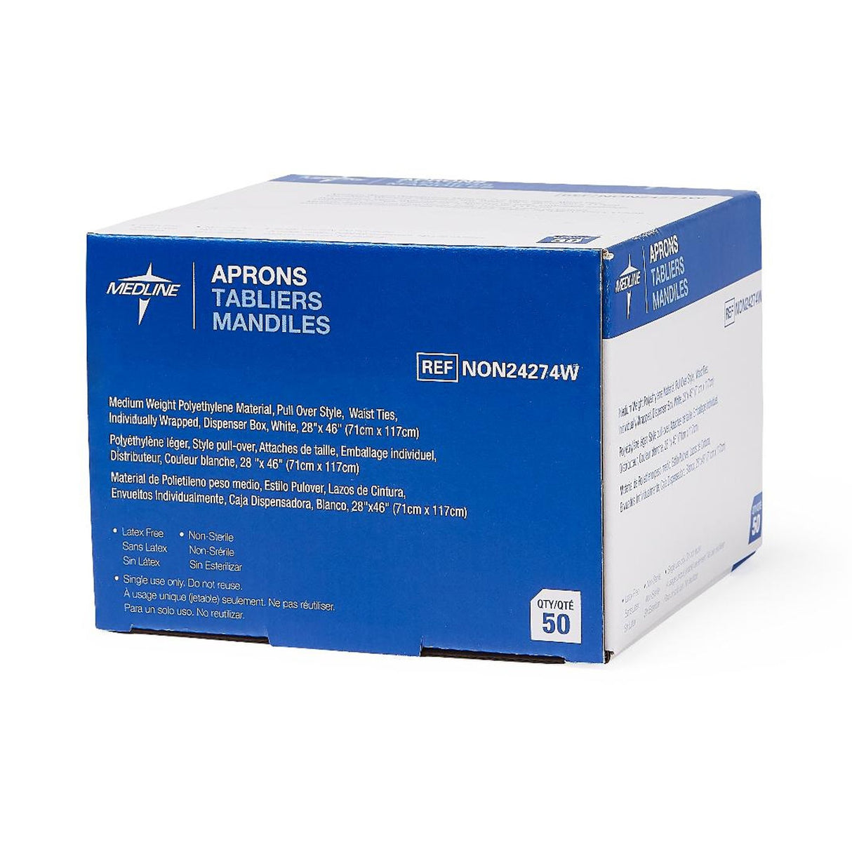 General Purpose Apron Pullover Style White Disposable - BeHope