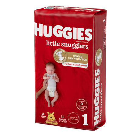 Unisex Baby Diaper Huggies® Little Snugglers Size 1 Disposable Heavy Absorbency - BeHope