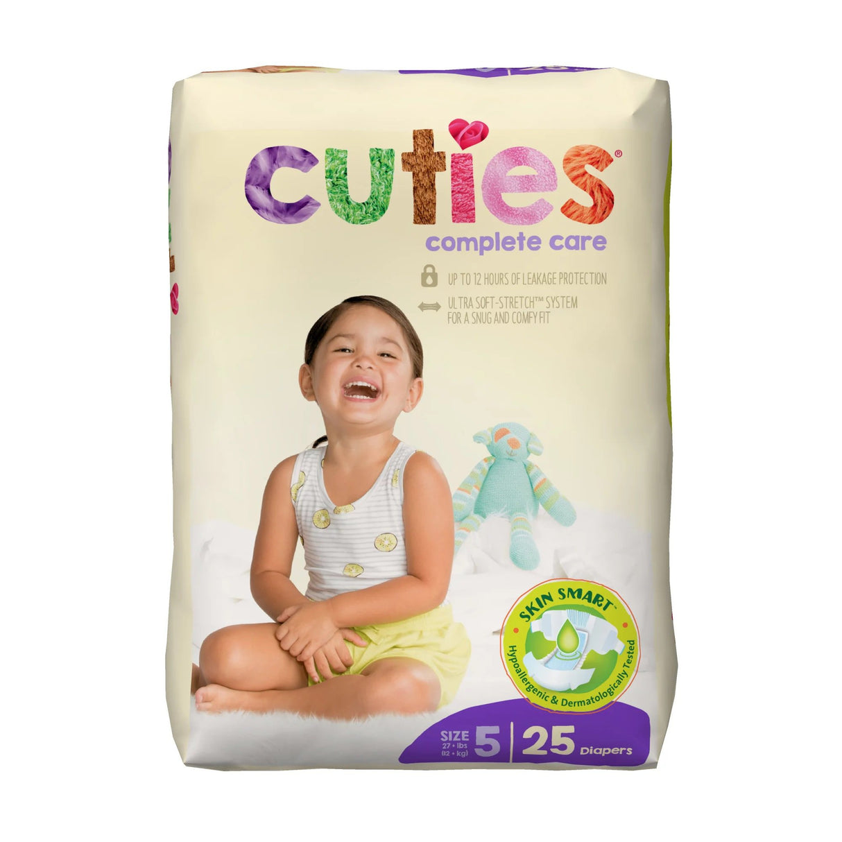 Unisex Baby Diaper Cuties® Complete Care Size 5 Disposable Heavy Absorbency - BeHope