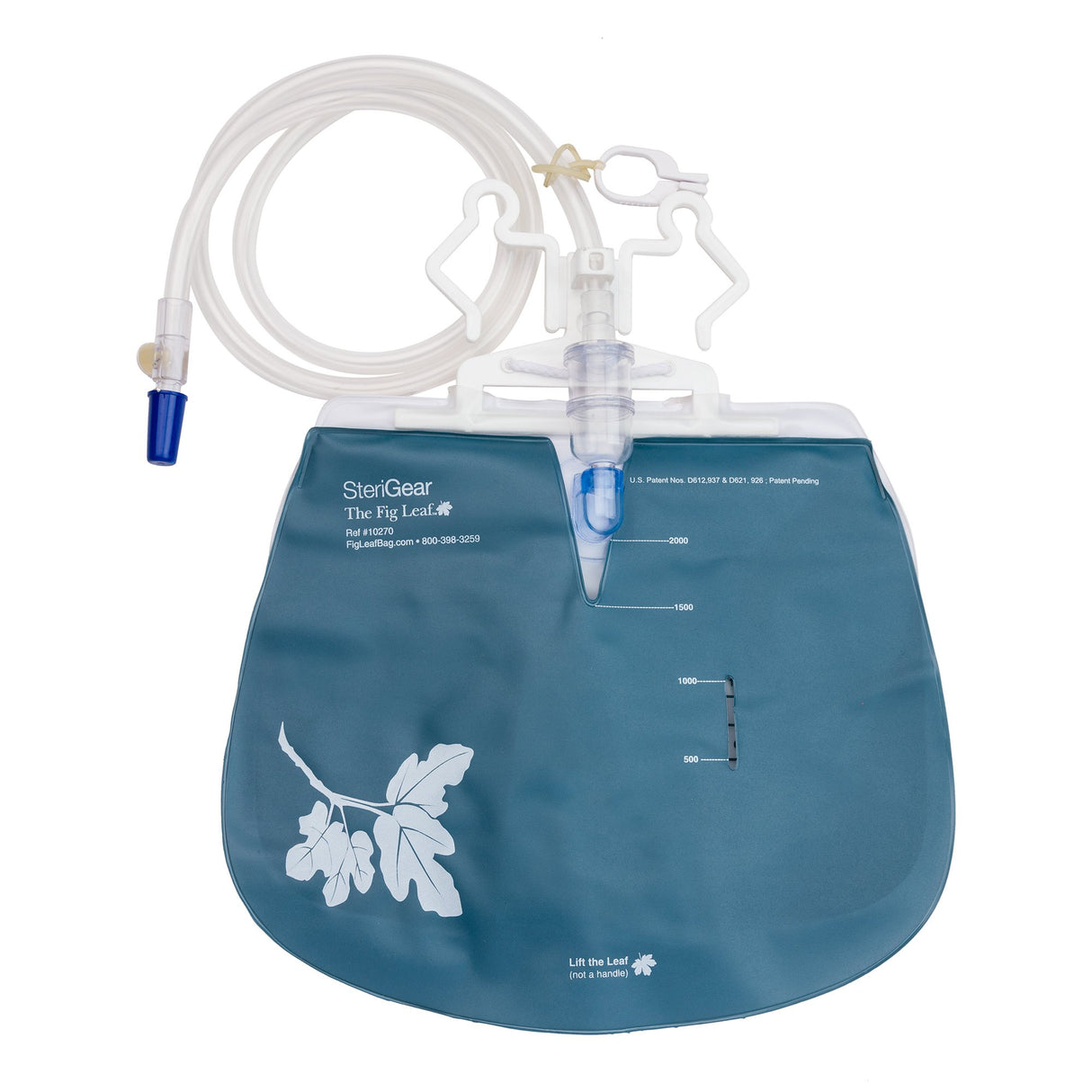 Urinary Drain Bag The Fig Leaf™ Anti-Reflux Valve Sterile 2,000 mL Vinyl - BeHope