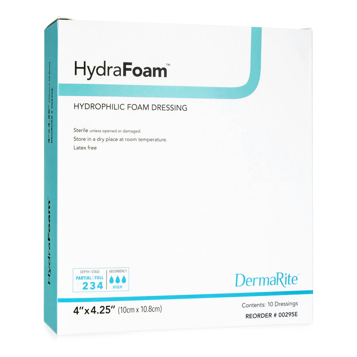 Foam Dressing HydraFoamâ„¢ 4 X 4-1/4 Inch Without Border Waterproof Backing Nonadhesive Rectangle Sterile - BeHope