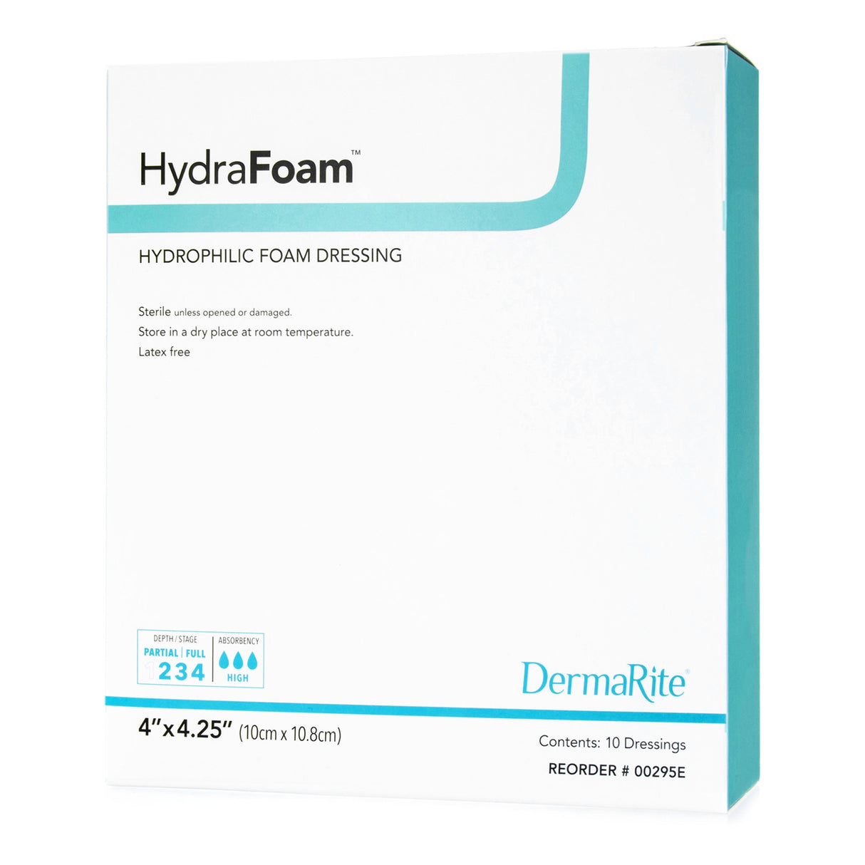 Foam Dressing HydraFoamâ„¢ 4 X 4-1/4 Inch Without Border Waterproof Backing Nonadhesive Rectangle Sterile - BeHope