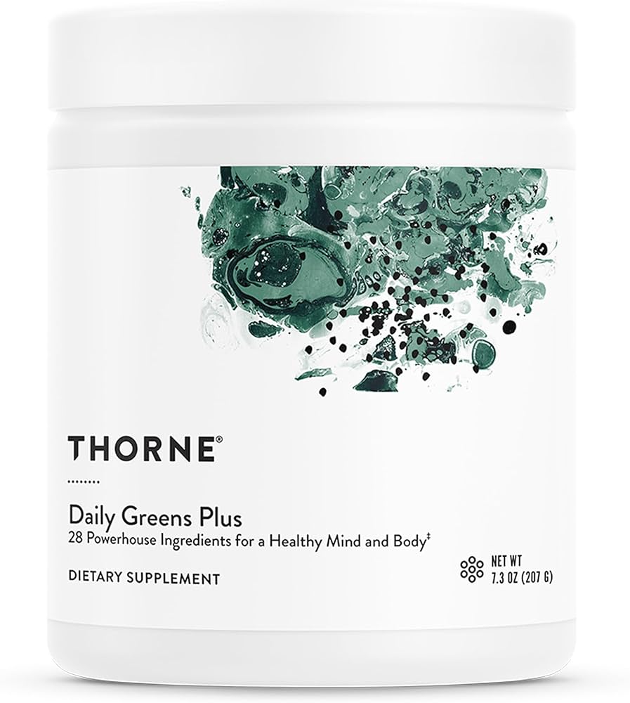 Oral Supplement Thorne® Daily Greens Plus Greens Flavor Powder 7.2 Oz. Canister - Behope
