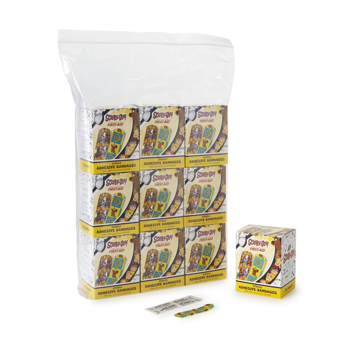 Adhesive Strip Stat Strip® Plastic Kid Design (Scooby Doo) 3/4 X 3 Inch Sterile - BeHope