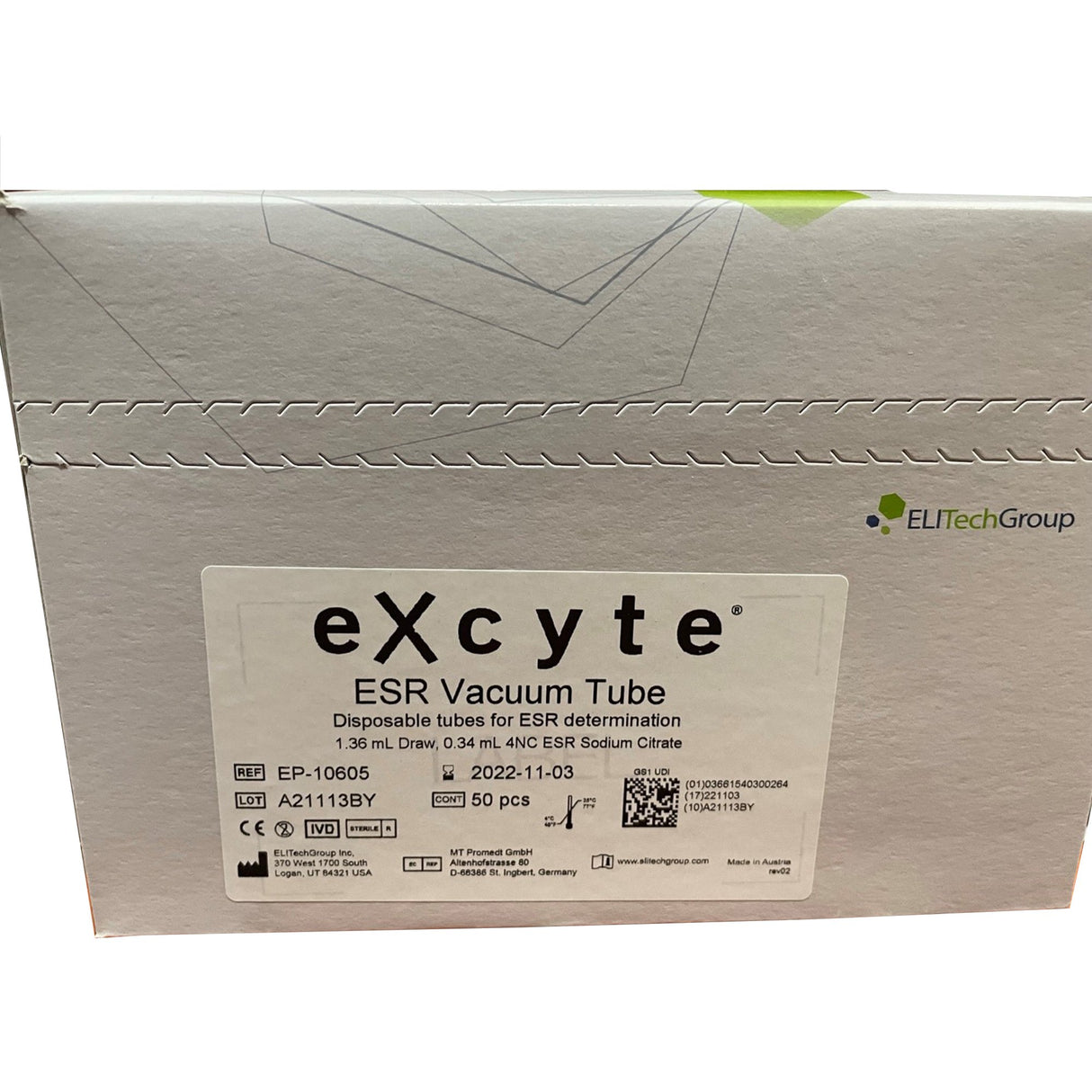 Excyte® Plastic ESR Blood Collection Tube Sodium Citrate Additive - BeHope
