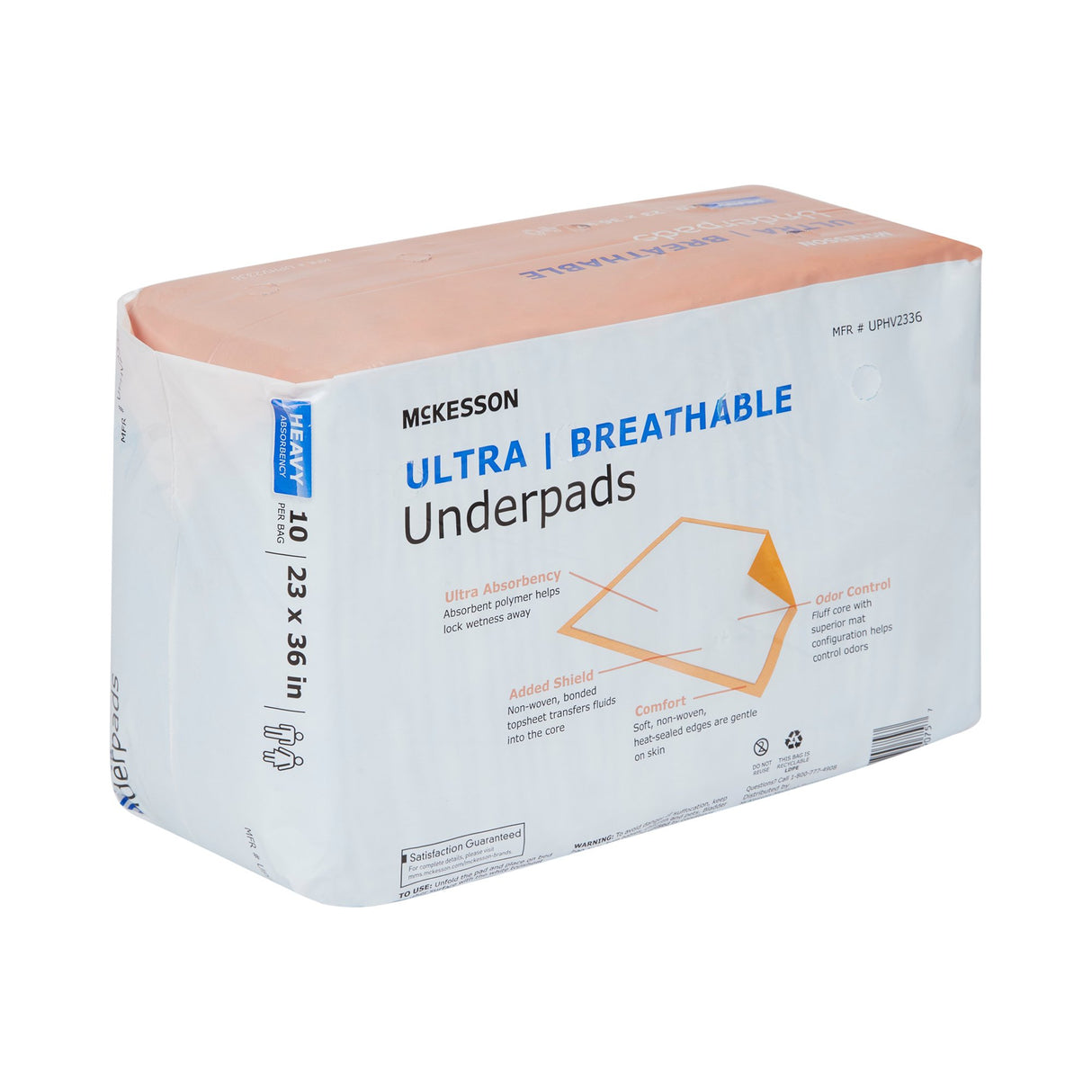 Disposable Underpad McKesson Ultra Breathable Low Air Loss 23 X 36 Inch Fluff / Polymer Heavy Absorbency - BeHope