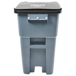 Trash Can with Wheels Rubbermaid® Brute® 200 Quart / 50 gal. Gray HDPE - BeHope