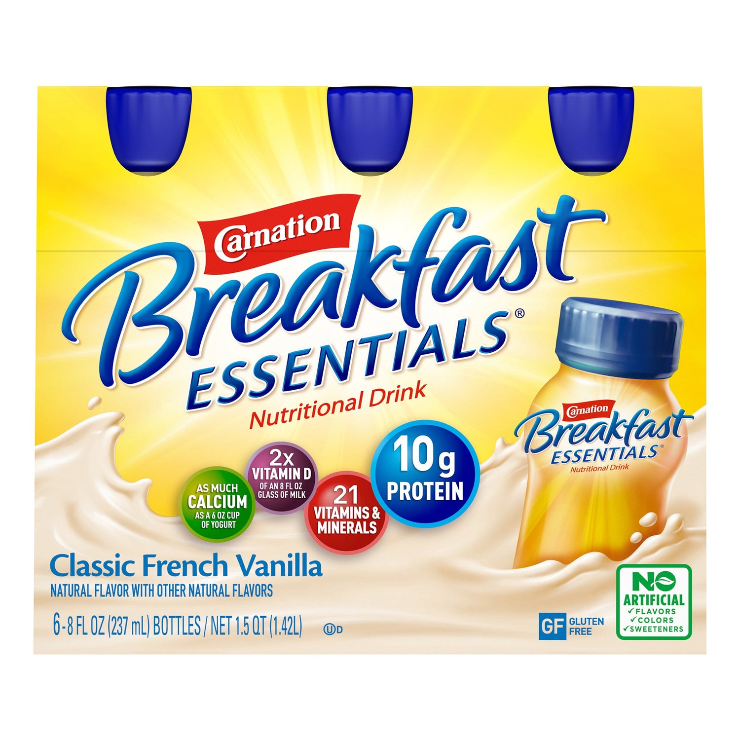 Oral Supplement Carnation Breakfast Essentials® Vanilla Flavor Liquid 8 oz. Bottle - BeHope