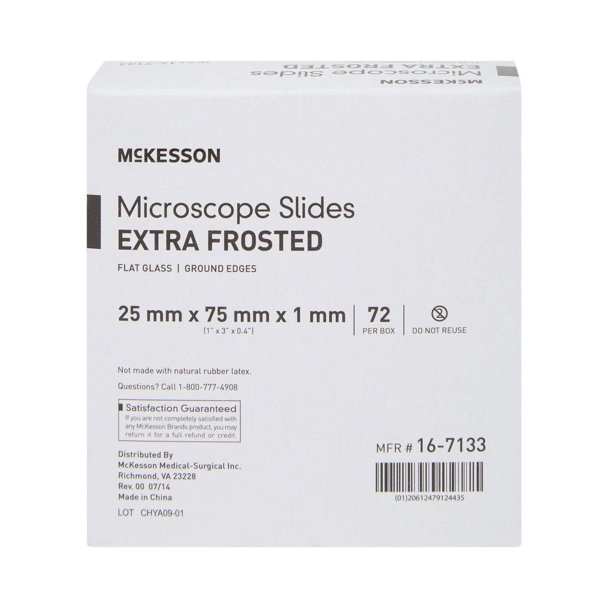 Microscope Slide McKesson 1 X 3 Inch X 1 mm Extra-Frosted End - BeHope
