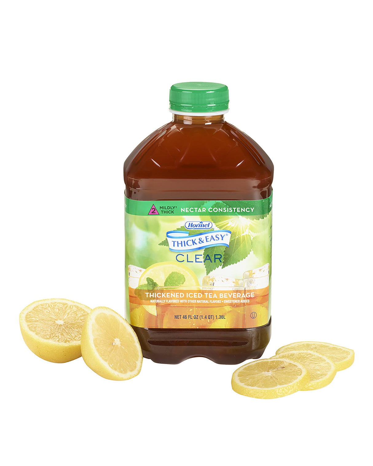 Thickened Beverage Thick & Easy® 46 oz. Bottle Iced Tea Flavor Liquid IDDSI Level 2 Mildly Thick - BeHope