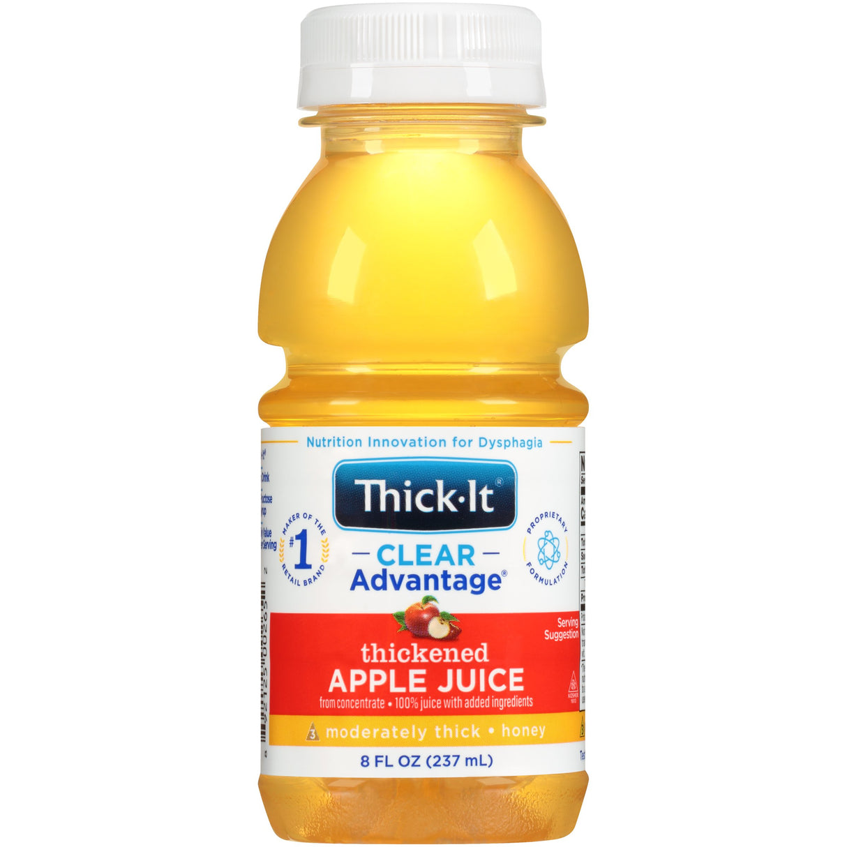 Thickened Beverage Thick-It® Clear Advantage® 8 oz. Bottle Apple Flavor Liquid IDDSI Level 3 Moderately Thick/Liquidized - BeHope