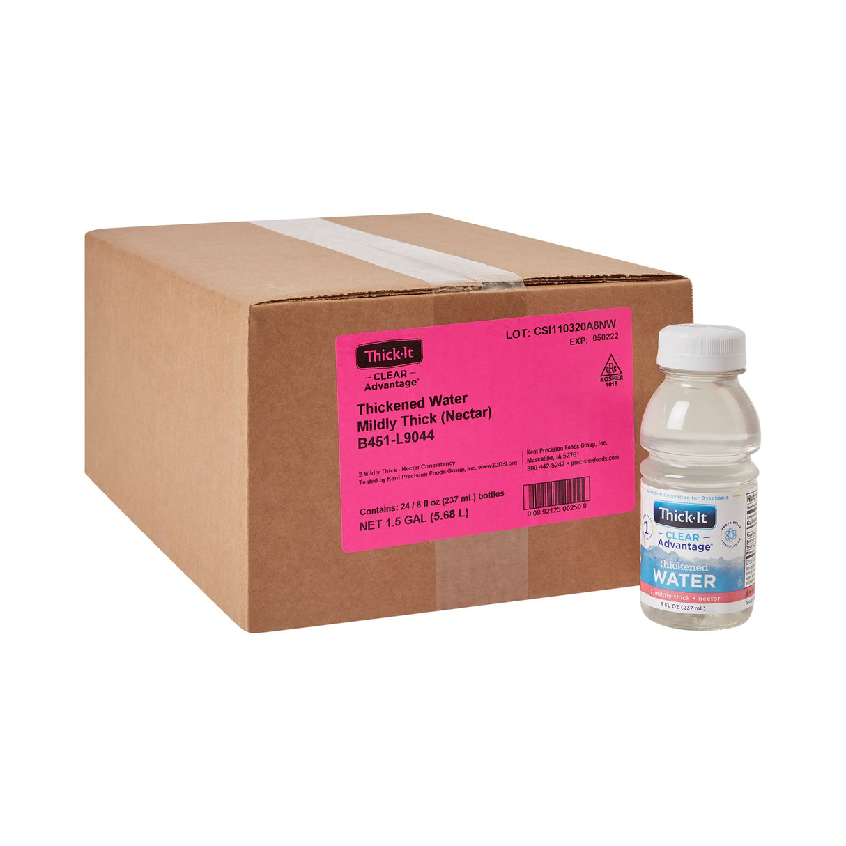 Thickened Water Thick-it® Clear Advantage® Unflavored for Swallowing Disorders - BeHope