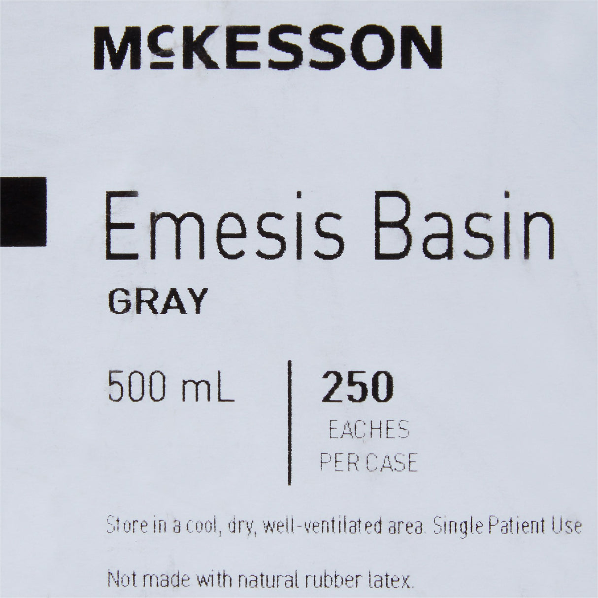 Emesis Basin McKesson Graphite 16 oz. Plastic Single Patient Use - BeHope