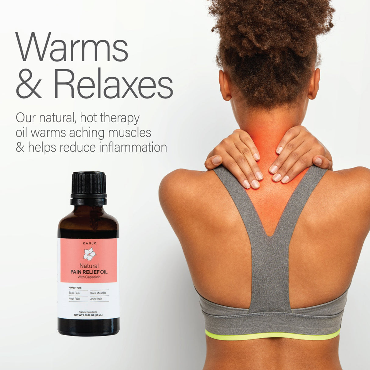 Topical Pain Relief Kanjo 0.15% Strength Capsaicin Topical Oil 1.65 oz. - BeHope